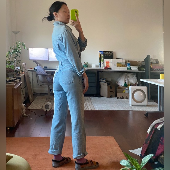 Pistola Nikkie long sleeve denim jumpsuit - Picture 3 of 4